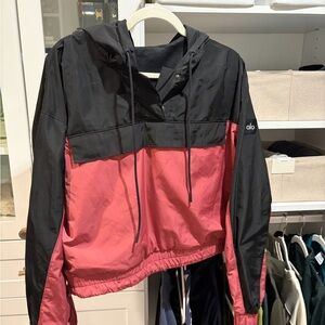 ALO Yoga Black and Coral Utility Jacket
